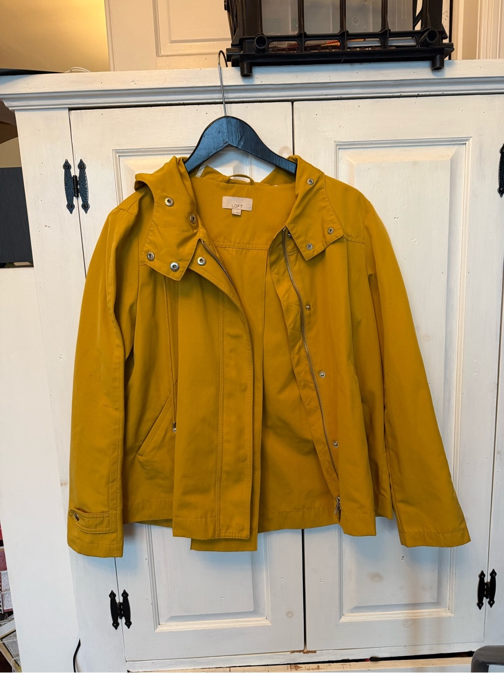LOFT Yellow rain jacket with hood